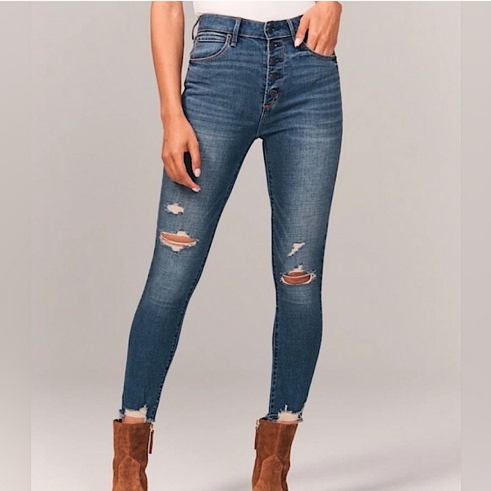 Abercrombie & Fitch High Rise Blue Jeans